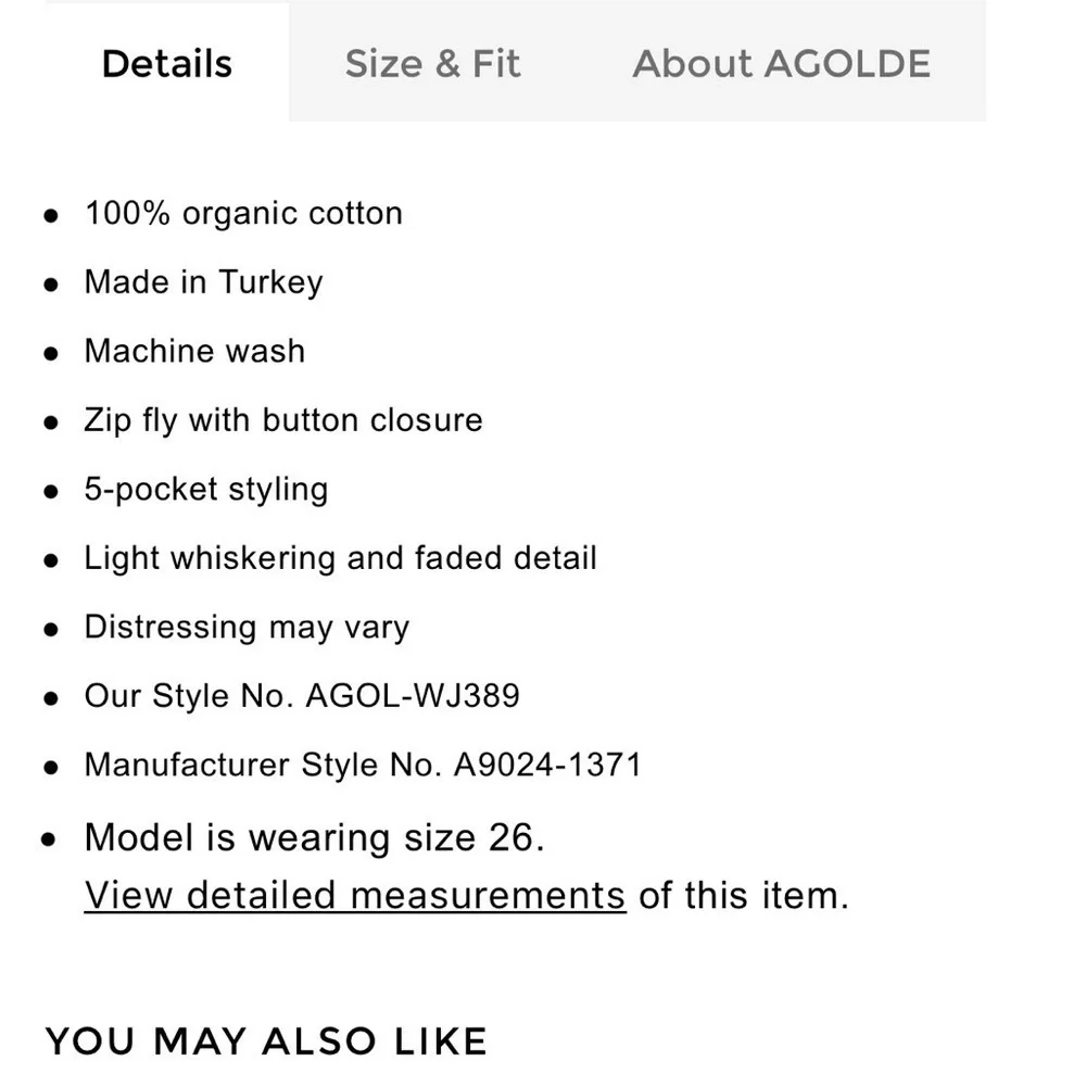 NEW Agolde Lyle Rift Jeans Blue Straight Designer High Rise